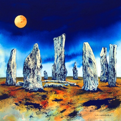 Callanish Moon
Image 11" x 11"
Mount 18" x 18"
Mounted £90. Framed £160