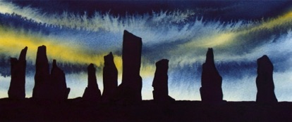 Callanish Stones
Image 12" x 5"
Mount 18" x 11"
Mounted £75. Framed £120