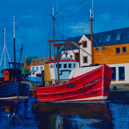 Fishing boats, 
Stornoway
Image 6" x 6"
Mount 11" x 11"
Mounted £30