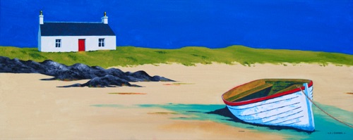 Croft by the shore
30" x 12"
Acrylic on canvas
Framed
£1850