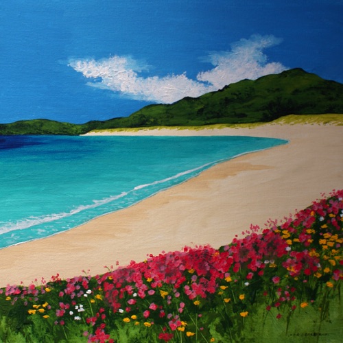 Wild flowers - Reef Beach
16" x 16"
Acrylic on canvas board
Framed
£995