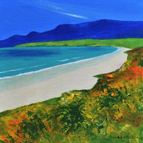 Hebridean machair
8" x 8"
Acrylic on canvas board
Framed 
&pound;395