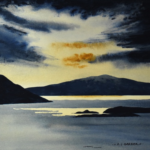 West Loch Tarbert
7" x 7"
Acrylic
Mounted and framed to 11" x 11"
£350