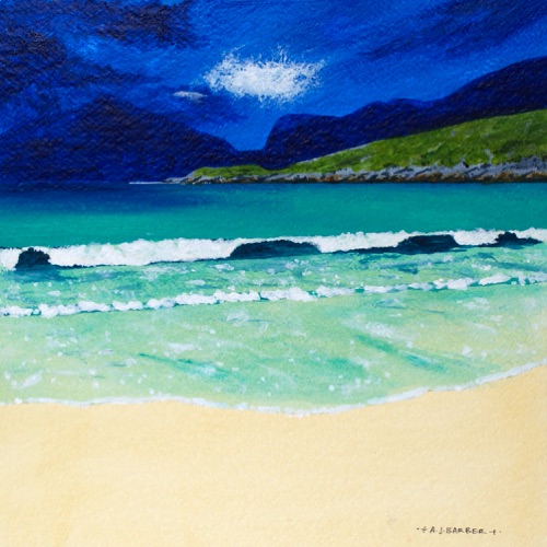 Luskentyre Wave
12" x 12"
Acrylic
Mounted and framed to 18" x 18"
£595 Luskentyre Wave
12" x 12"
Acrylic
Mounted and framed to 18" x 18"
£595