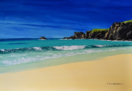 Mangersta Beach
9" x 11"
Acrylic
Mounted and framed to 12" x 14"
&pound;475