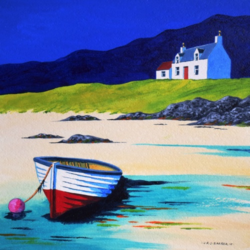 Low tide - Harris
14" x 14"
Acrylic
Mounted and framed to 18" x 18"
&pound;750