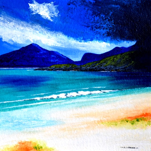 Luskentyre Beach
12" x 12"
Acrylic
Mounted and framed to 16" x16"
SOLD