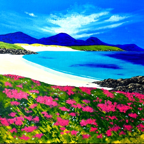 Harris Pinks
16" x 16"
Acrylic on canvas board
Framed
&pound;1200