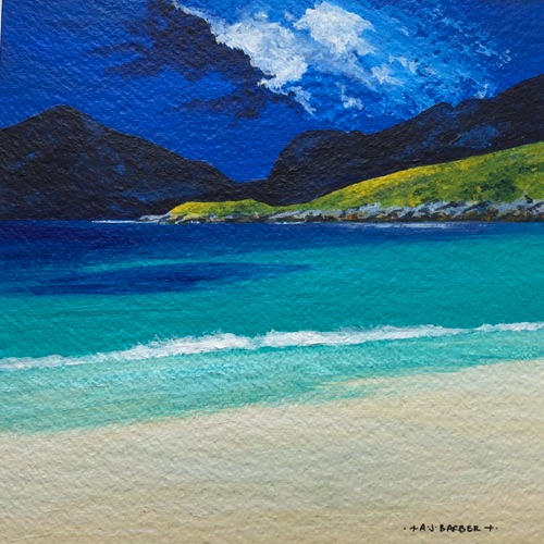 Luskentyre clouds
9" x 9"
Acrylic
Mounted and framed to 13" x 13"
&pound;450